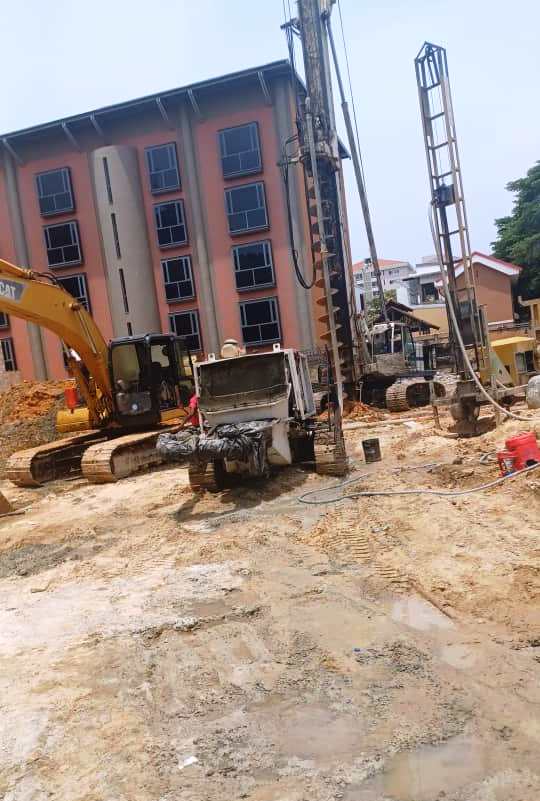 Excavator on site