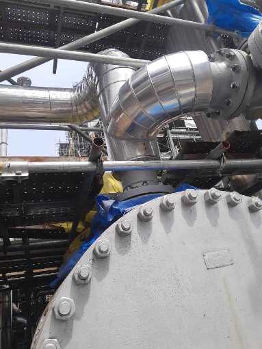 Large valves and flanged process piping